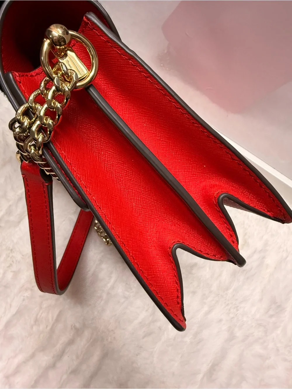 TORY BURCH-Emerson Adjustable Shoulder Bag Red Leather